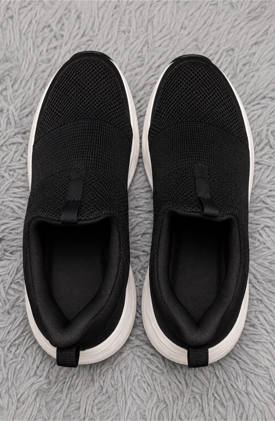 Black Slip-On Sneakers