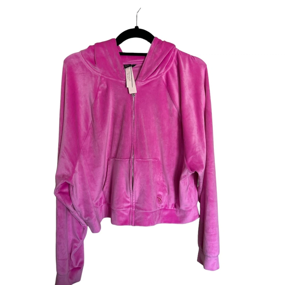 Victoria's Secret Pink Velour Zip-Up Hoodie- Medium - photo 2