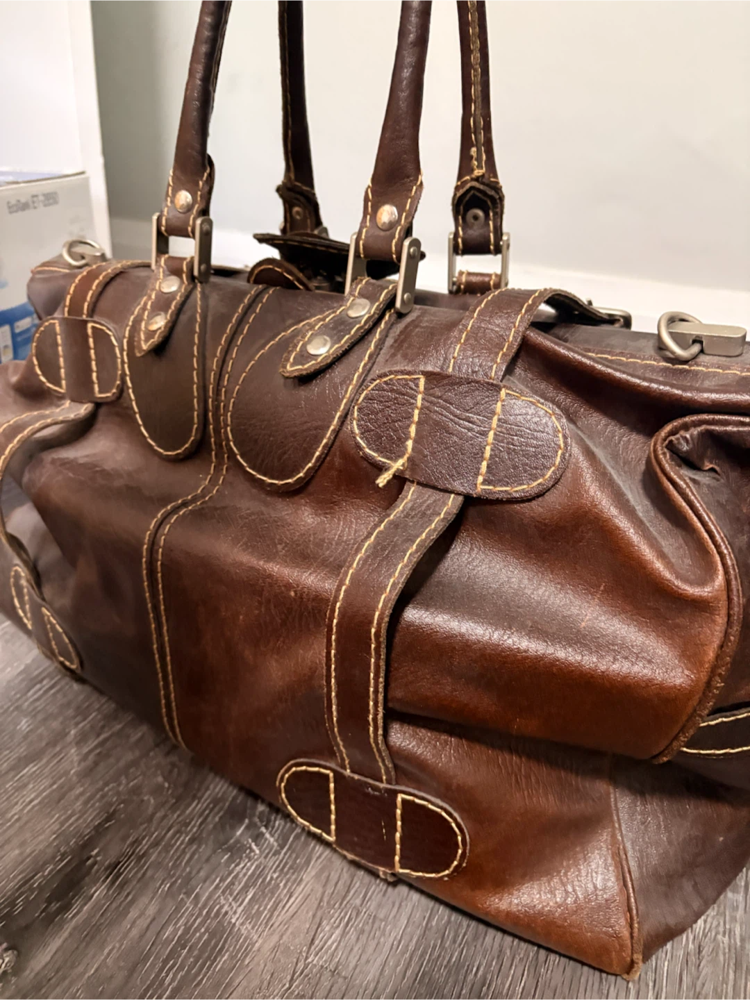 Brown Leather Satchel-Style Handbag - photo 2