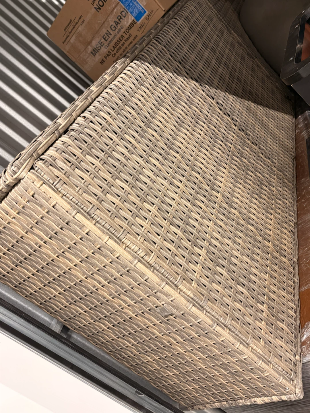 Wicker pool side lounger