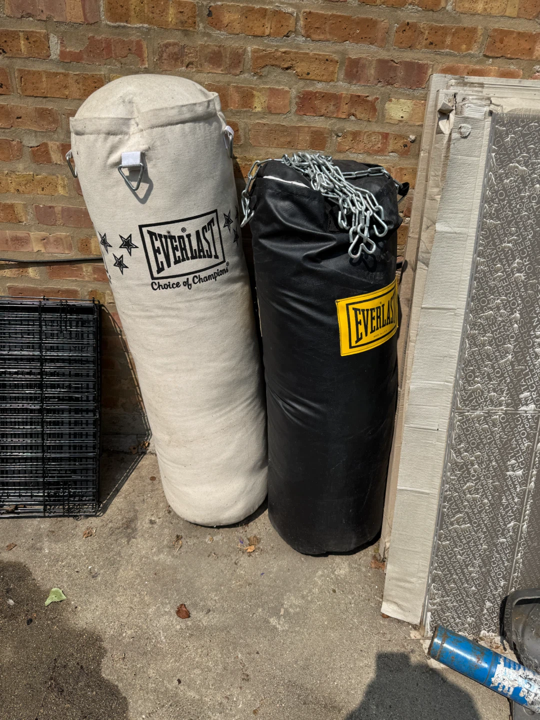 Everlast Punching Bags (2) - Black & Natural Canvas