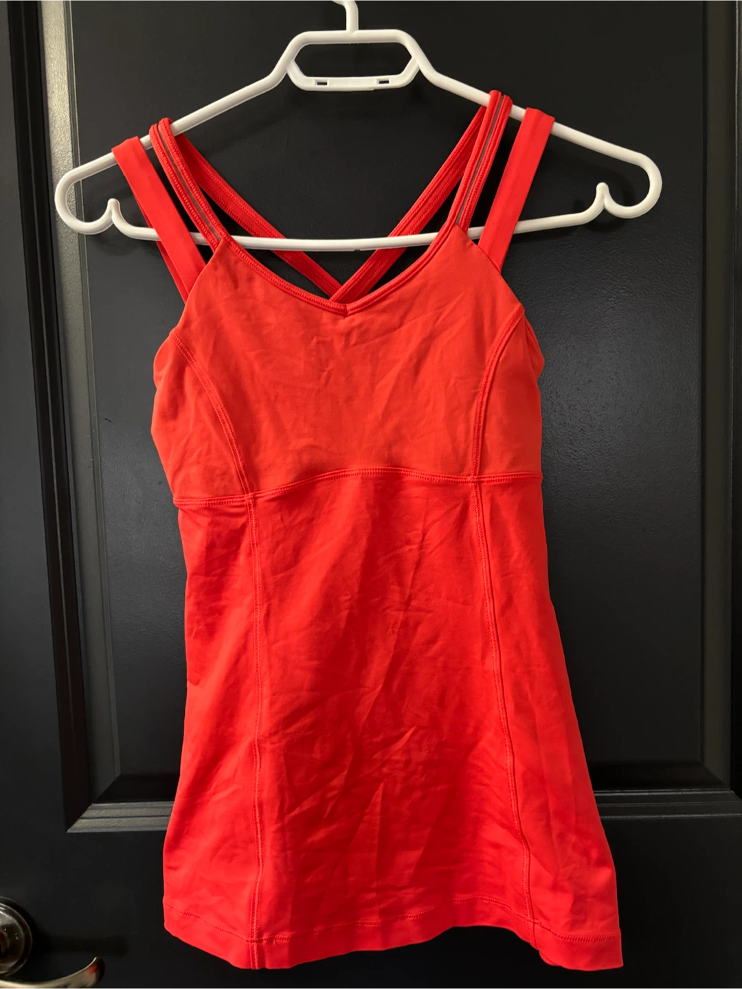Lululemon Orange Athletic Tank Top