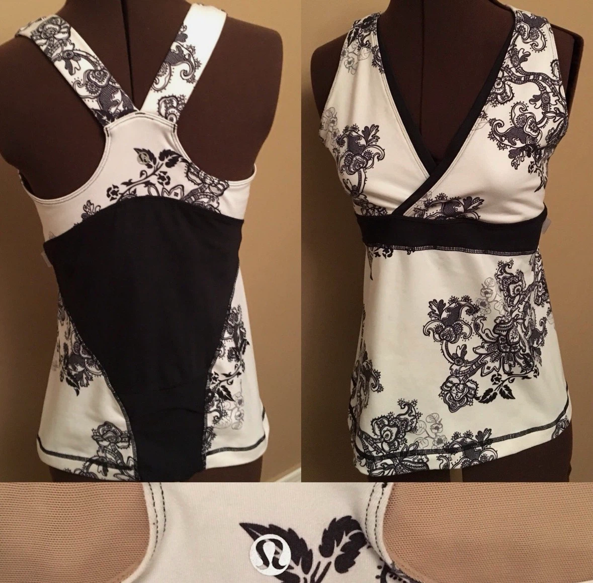 Lululemon Paisley Print V-Neck Tank Top- Size 4 - photo 3