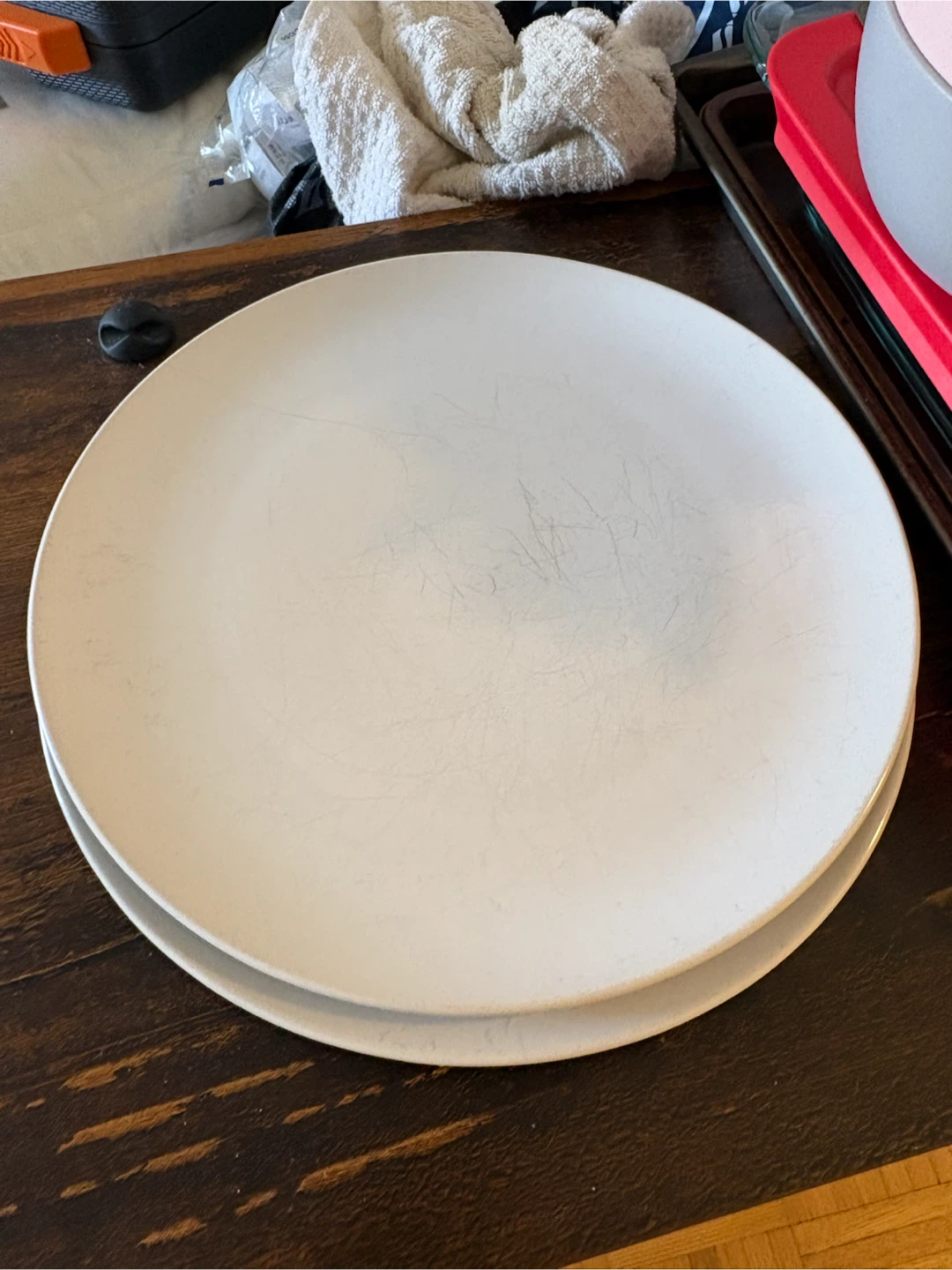 Set of 4 White Dinner Plates- IKEA