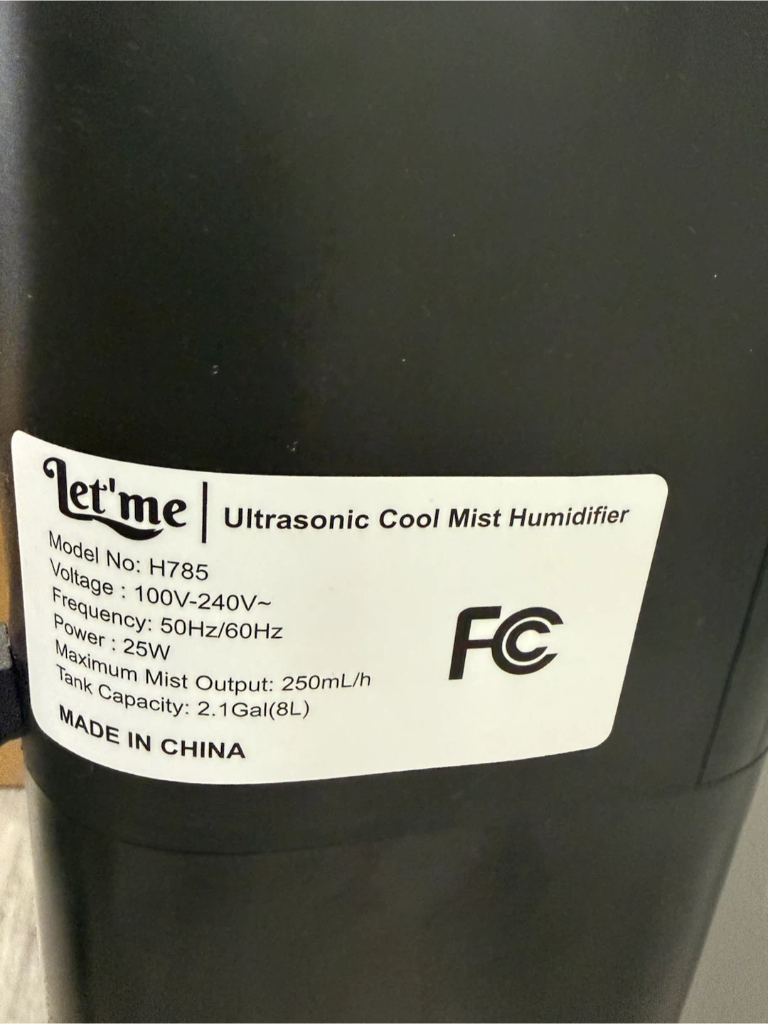 Let'me Ultrasonic Cool Mist Humidifier - photo 5