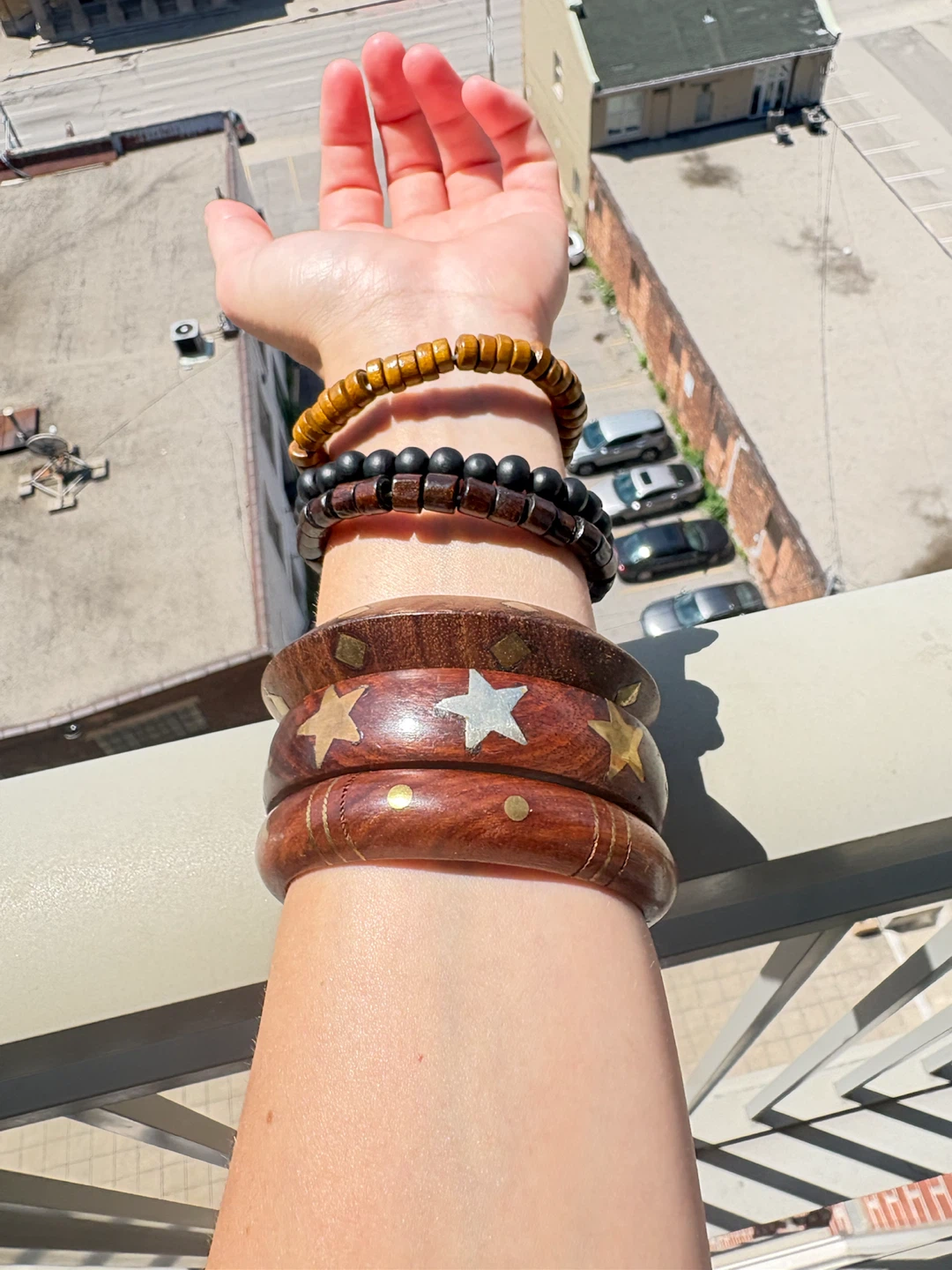Set of 6 Vintage Wooden Bracelets