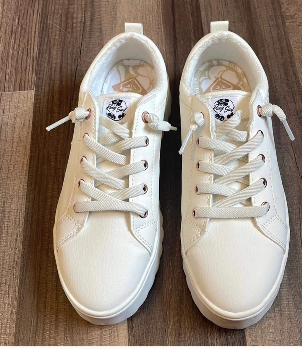 Roxy White Platform Sneakers