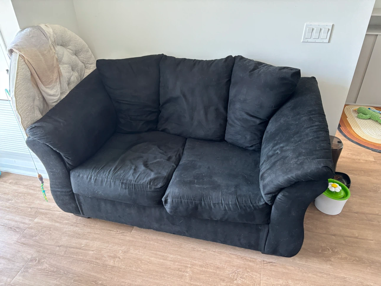 Black loveseat