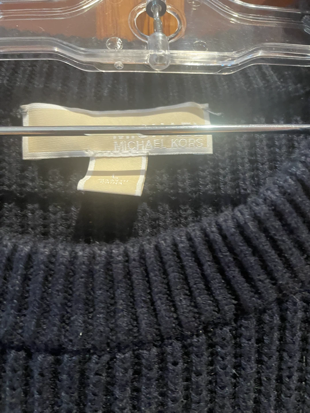 Michael Kors Black Ribbed Knit Dress Size L - photo 4