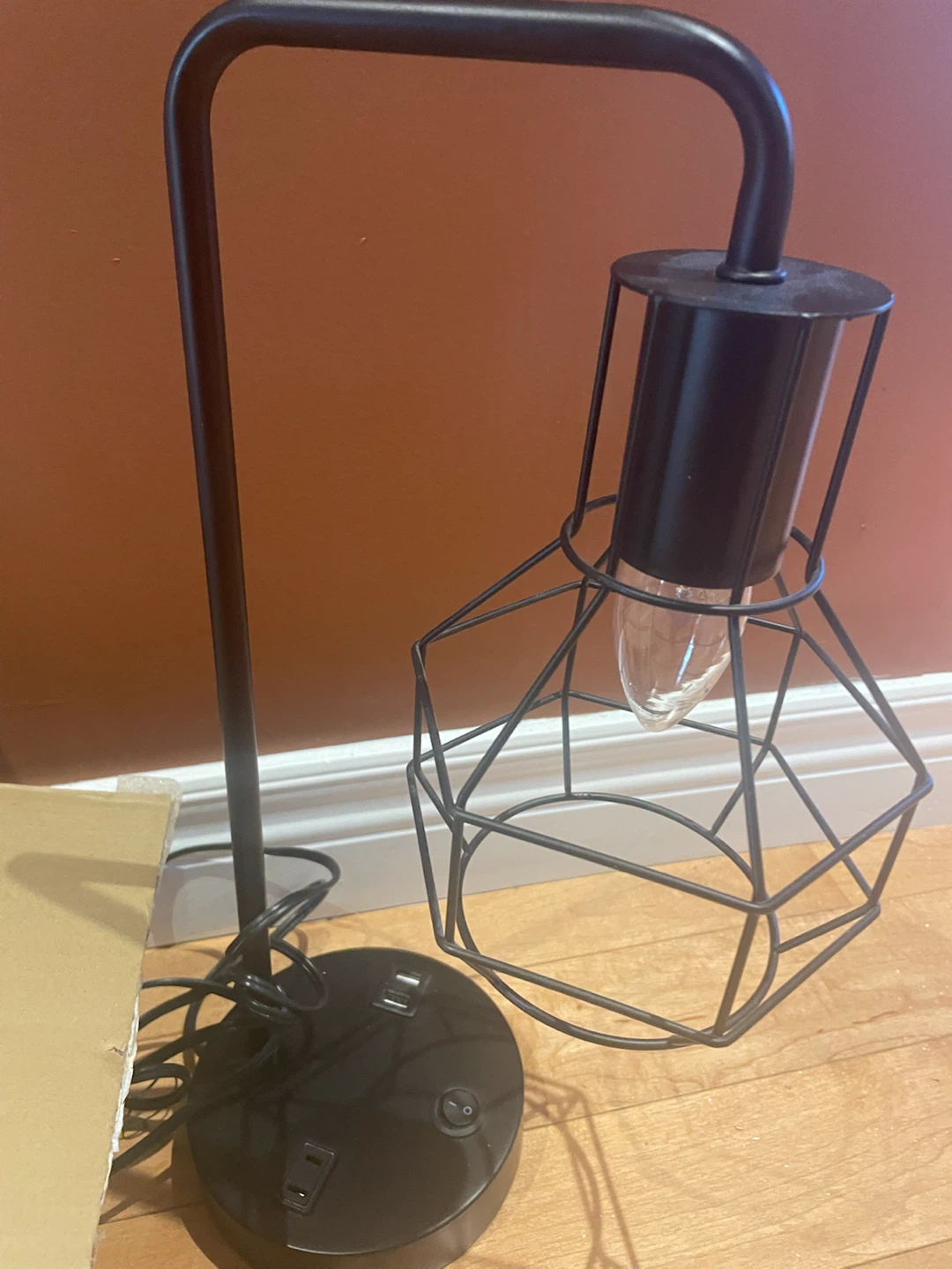 Black Geometric Wire Lampshade Set - photo 2
