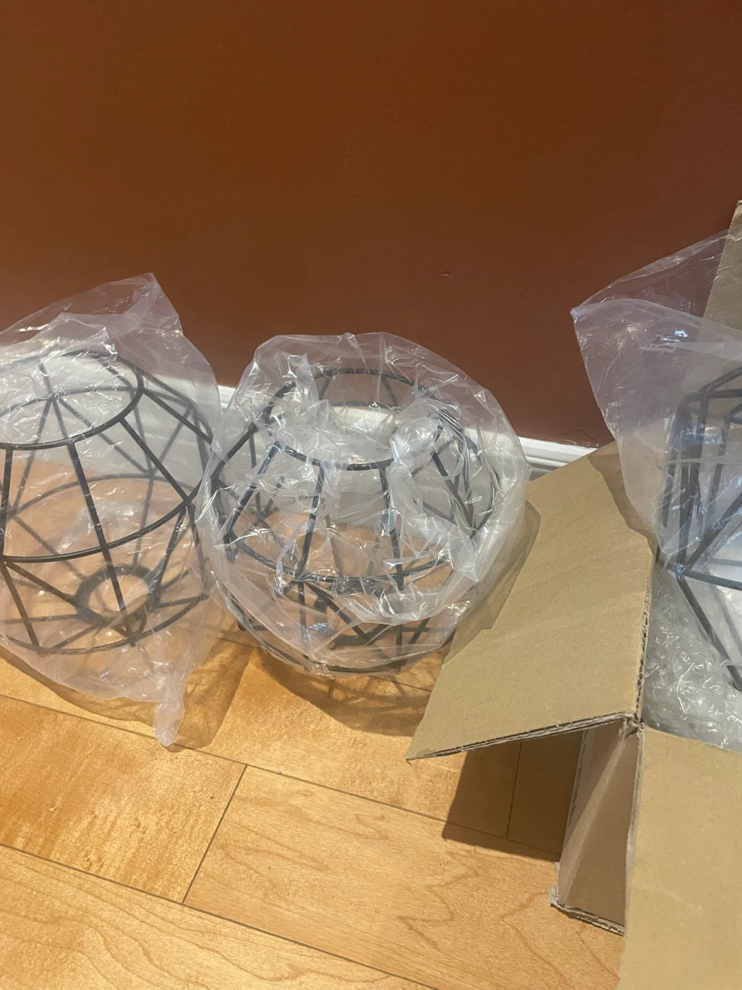 Black Geometric Wire Lampshade Set - photo 3