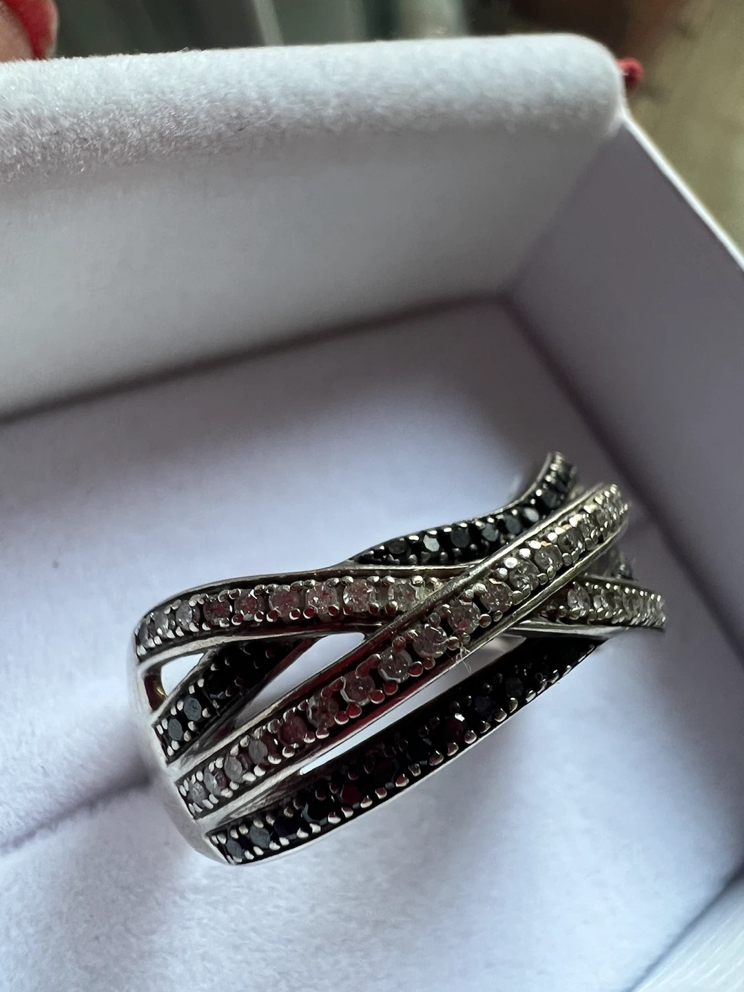 925 silver and diamonds ring size 10 - photo 2