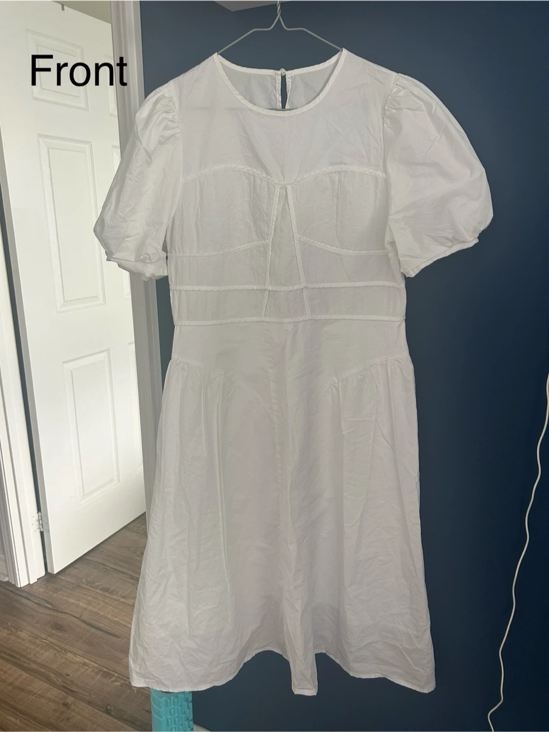 White Puff Sleeve Dress