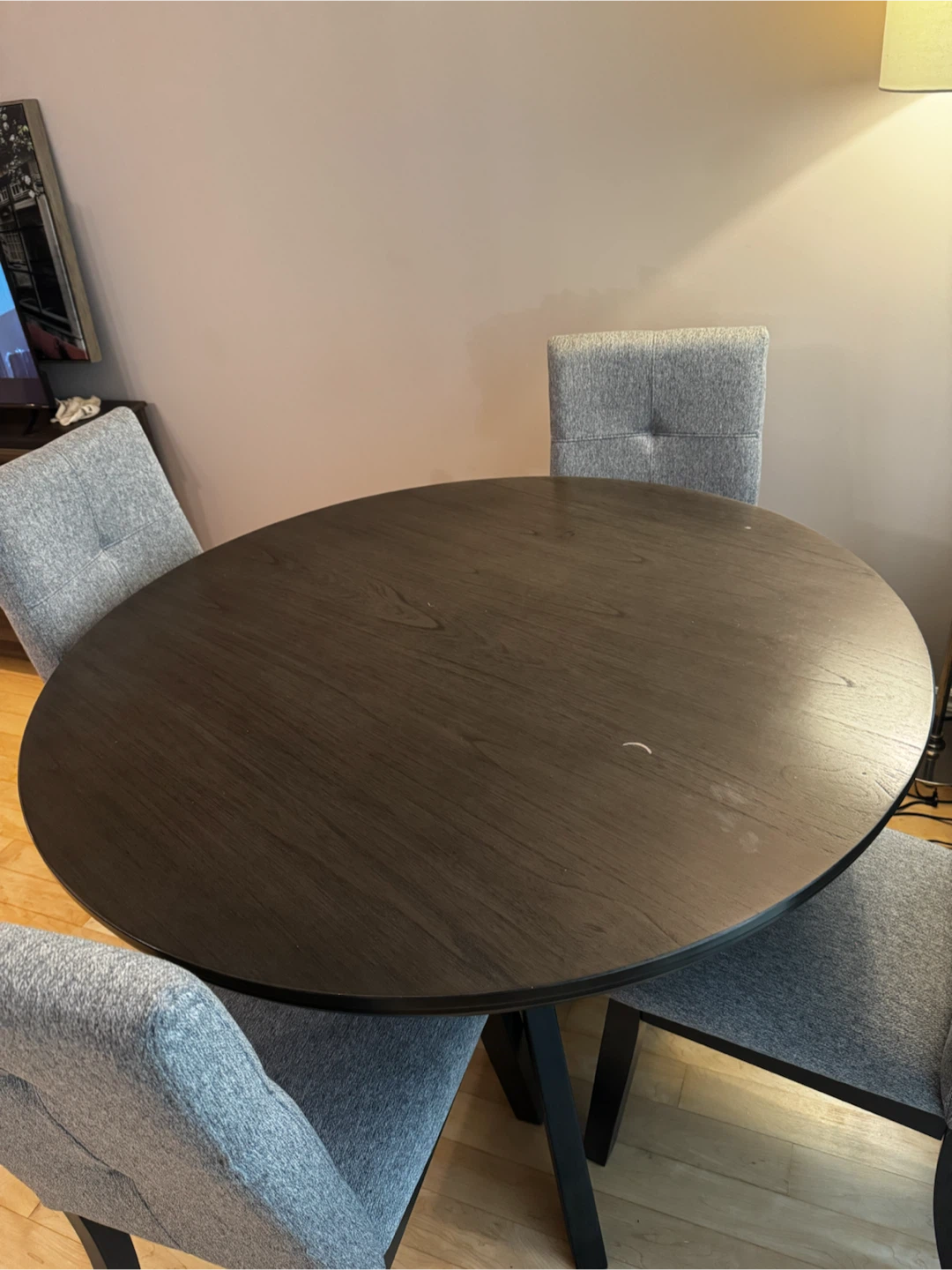 Round Dining Table and 4 Chairs Set - photo 4