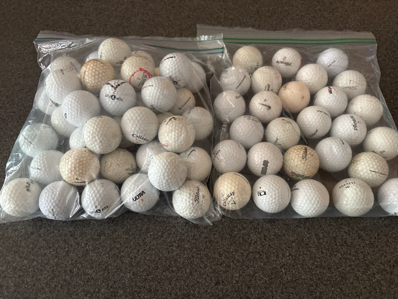 Mixed Used Golf Balls - Titleist, Callaway, Pinnacle, Maxfli