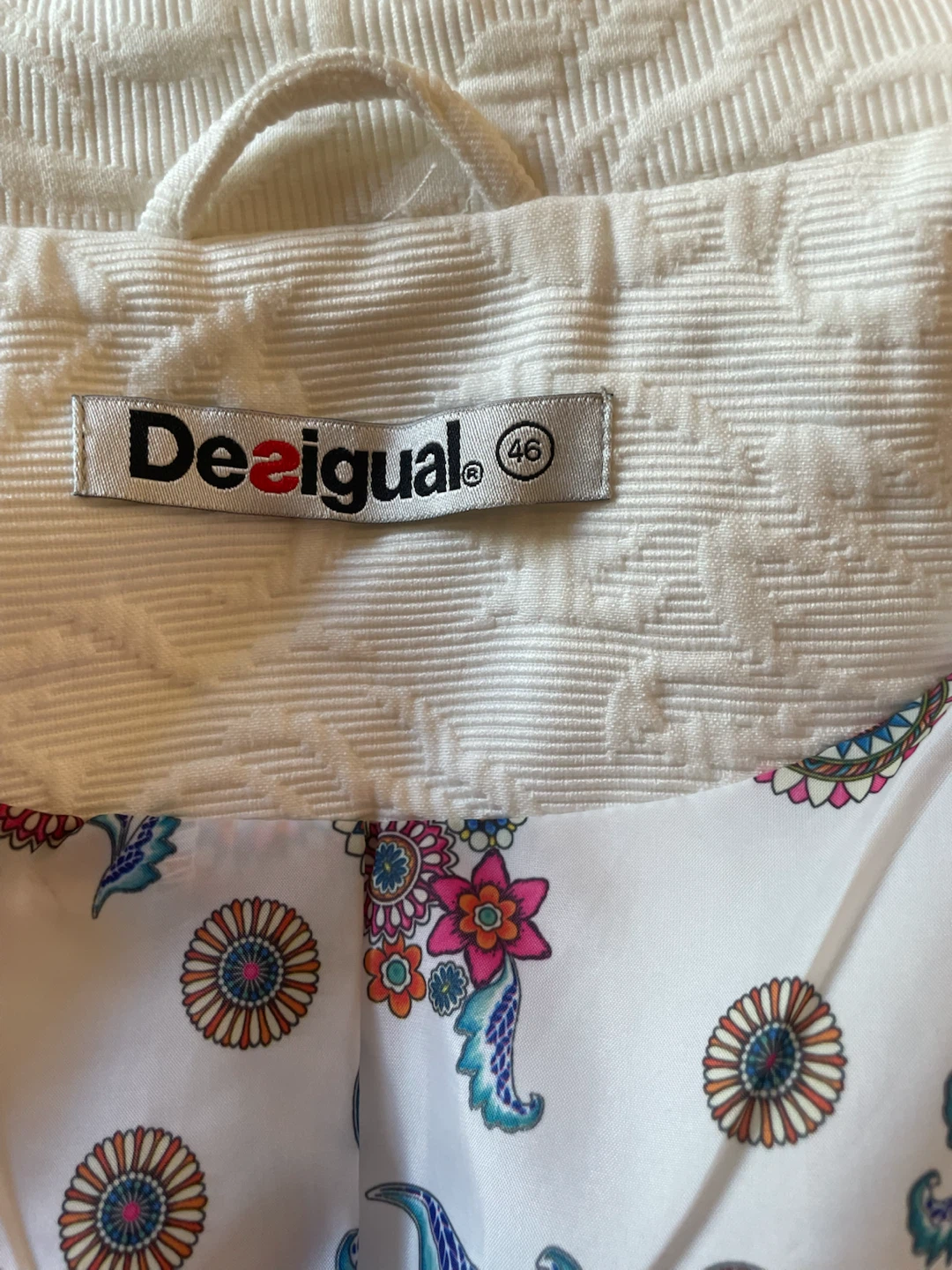 Desigual White Textured Coat - photo 4