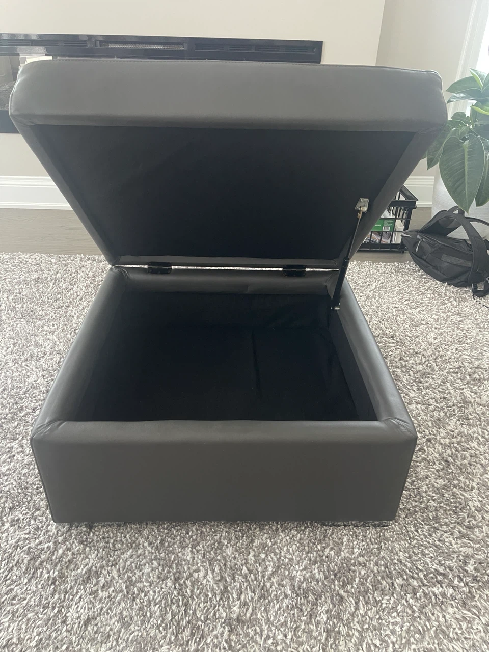 Grey leather versatile custom Ottoman - photo 4