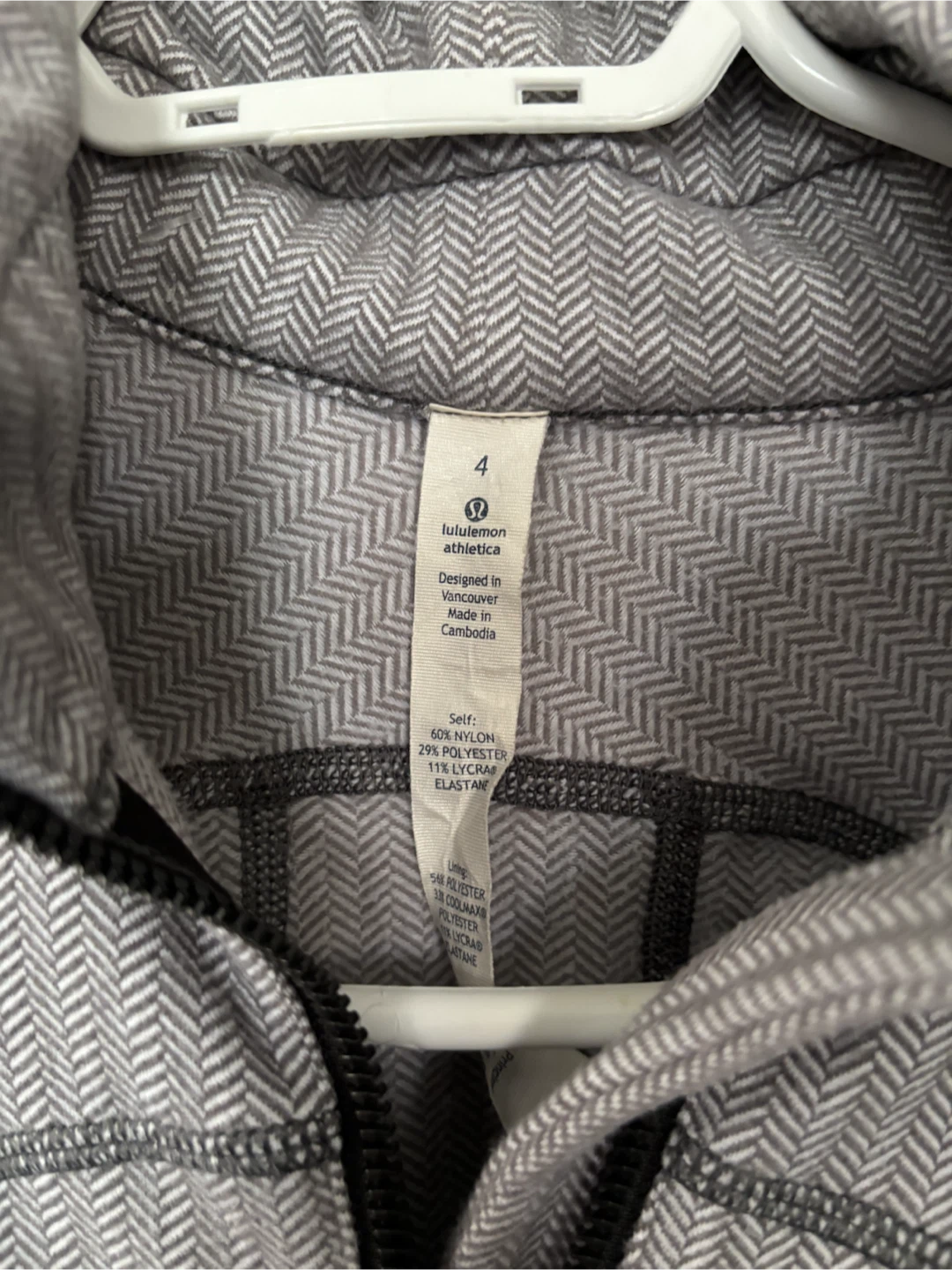Lululemon Athletica Grey Herringbone Jacket - photo 2