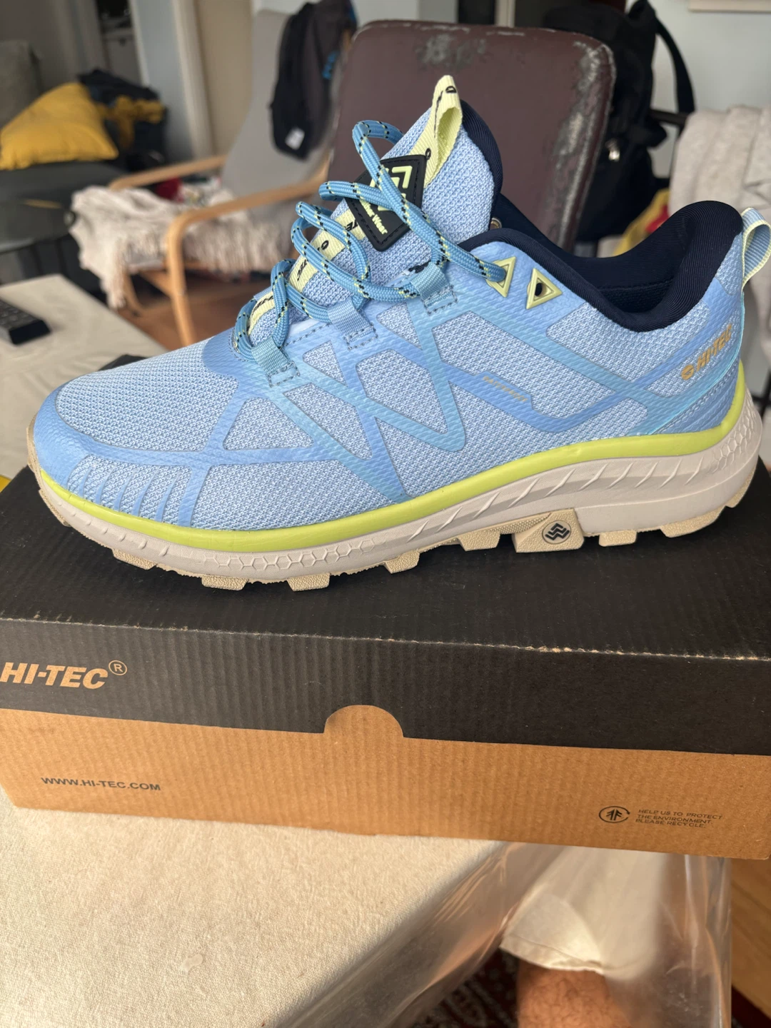 Women size 10 Hi-Tec Women's Light Blue Trail Running Shoes