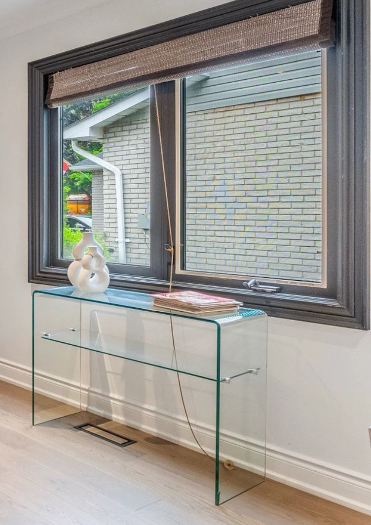 Clear Glass Console Table