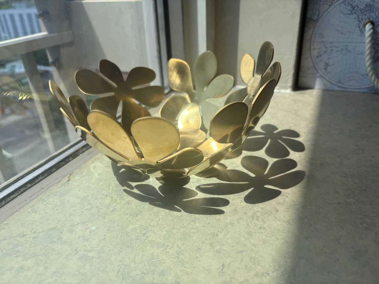 Brass Flower Fruit Bowl - photo 2