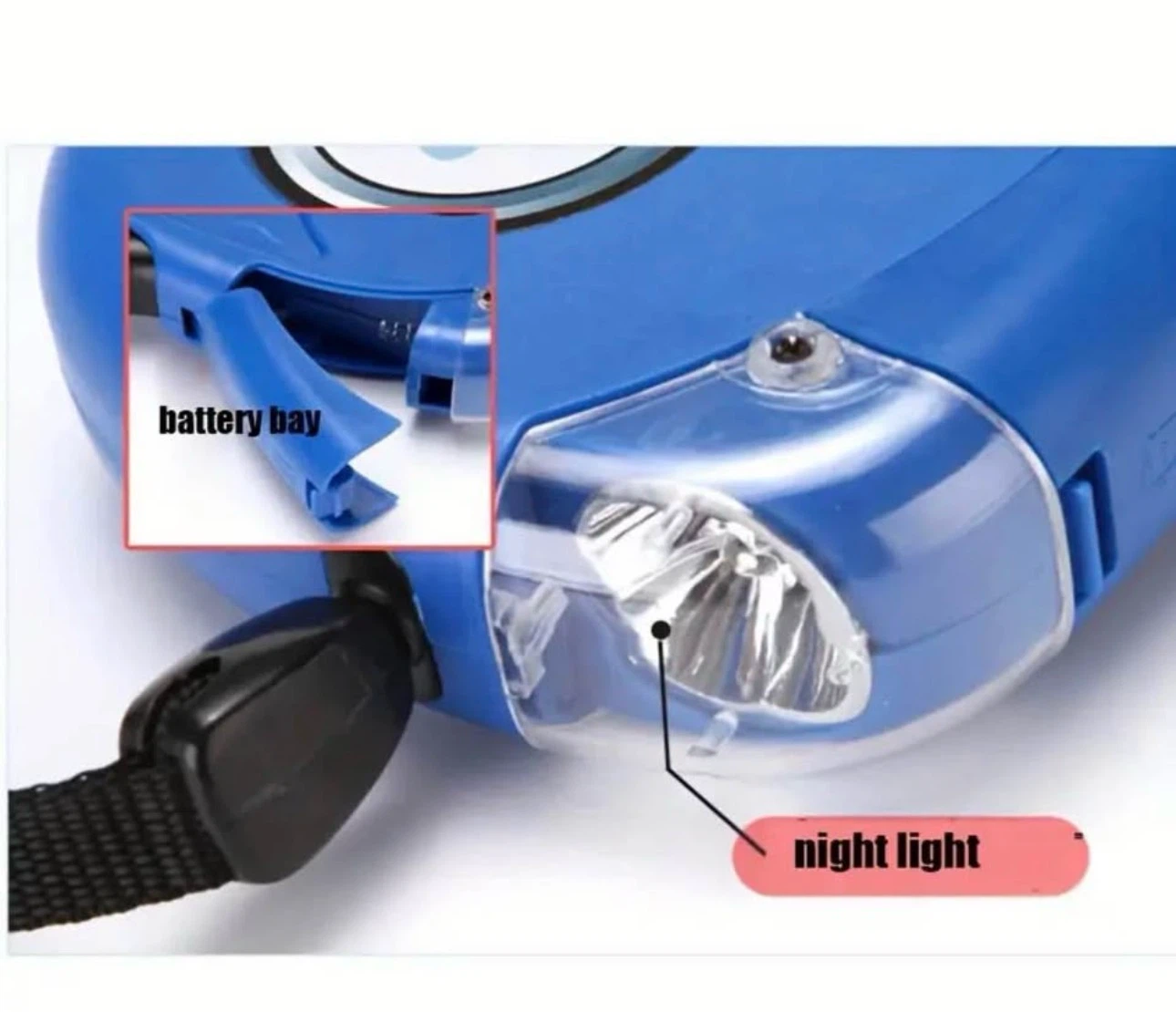 Blue Retractable Dog Leash with Flashlight - photo 2