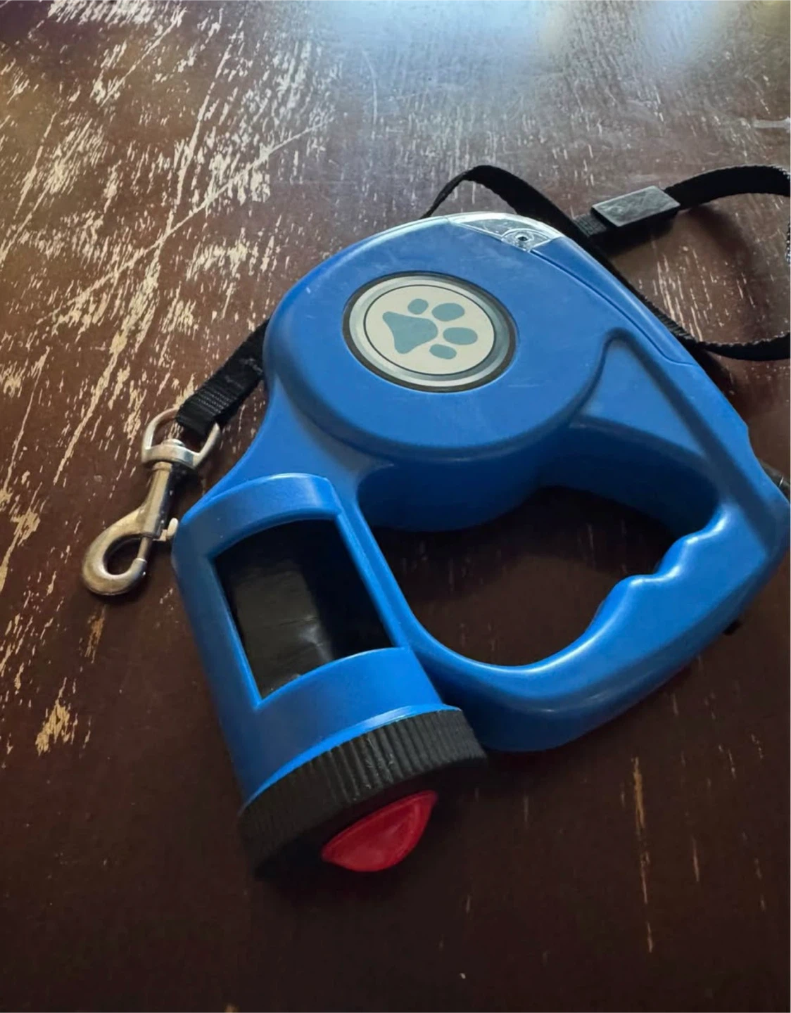 Blue Retractable Dog Leash with Flashlight - photo 5