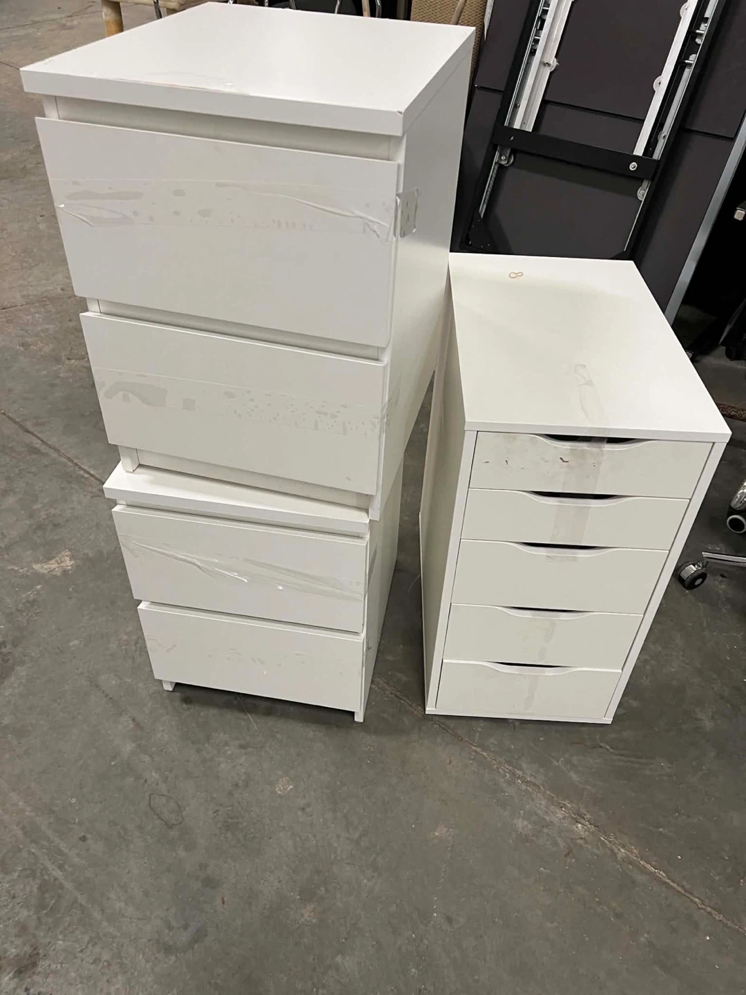 White Alex Drawer Unit Set