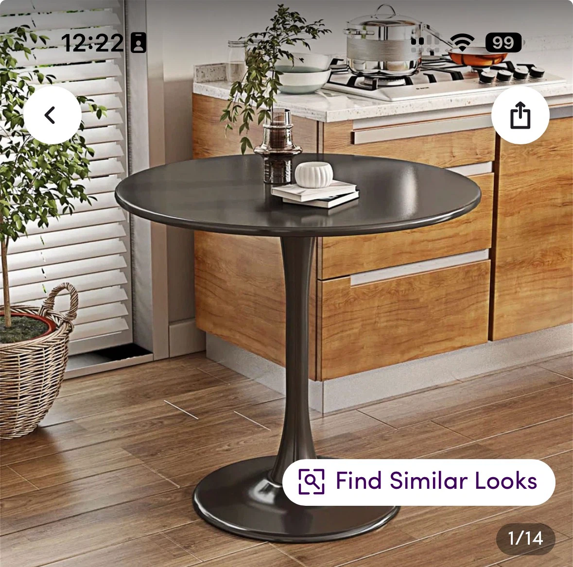 George Oliver Bjarnheiður Pedestal Dining Table - Black