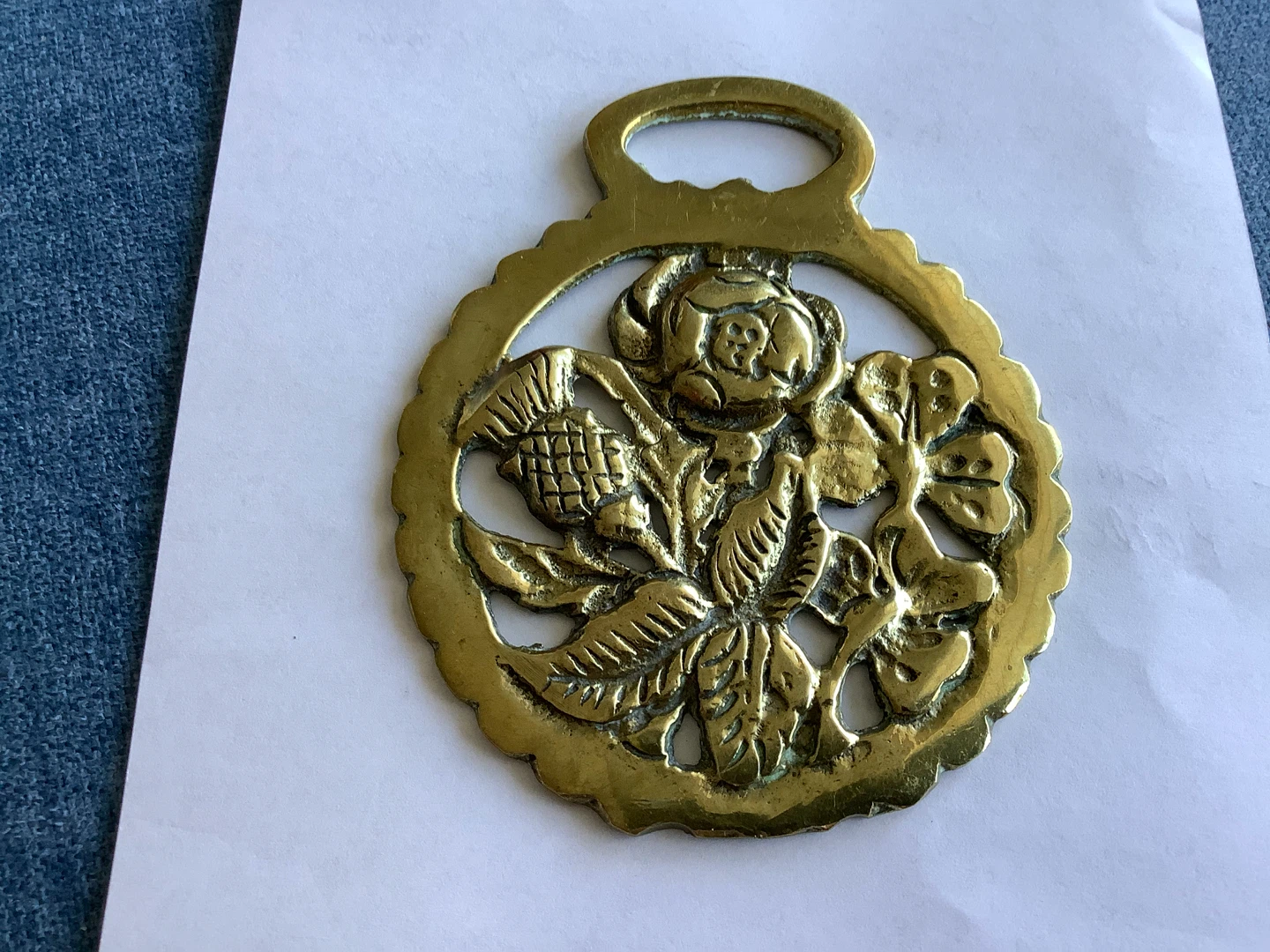 #5 Vintage Brass Horse Medallion 🐞 - photo 2