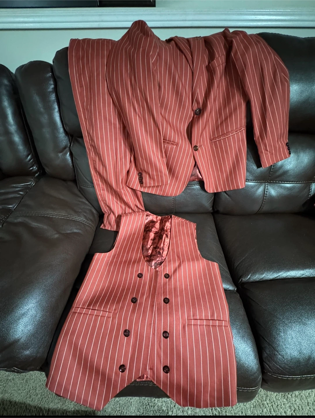3-Piece Boys Pinstripe Suit - photo 3