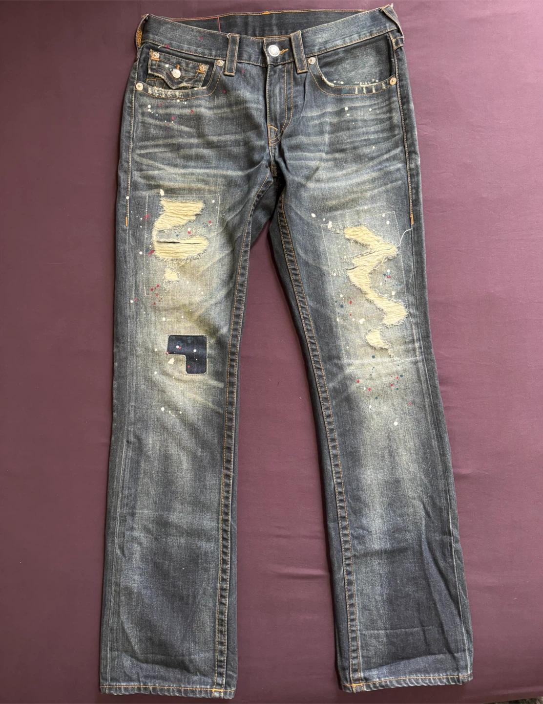 3 Pairs True Religion Jeans Ricky Relaxed Straight Fit - photo 2
