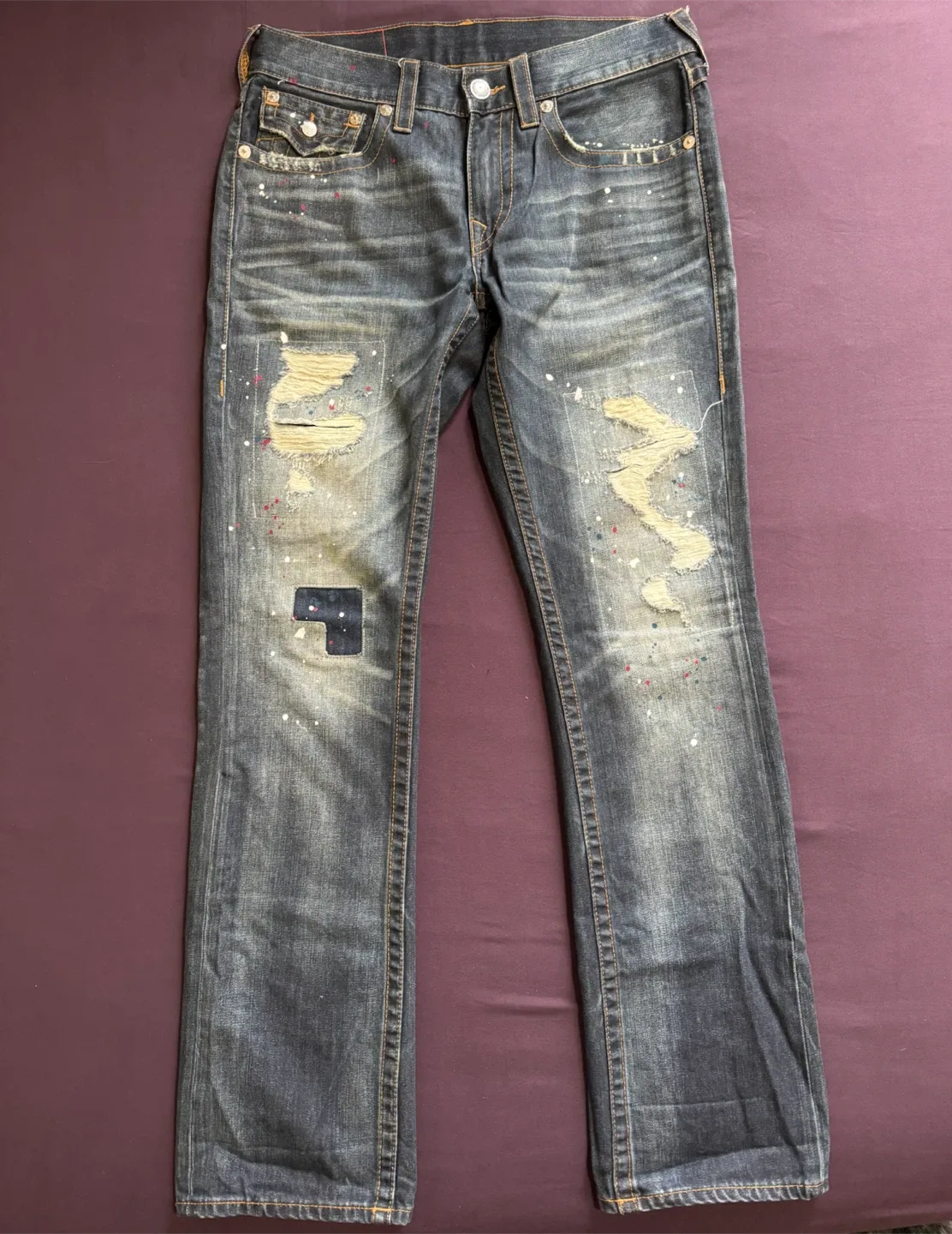 3 Pairs True Religion Jeans Ricky Relaxed Straight Fit - photo 2