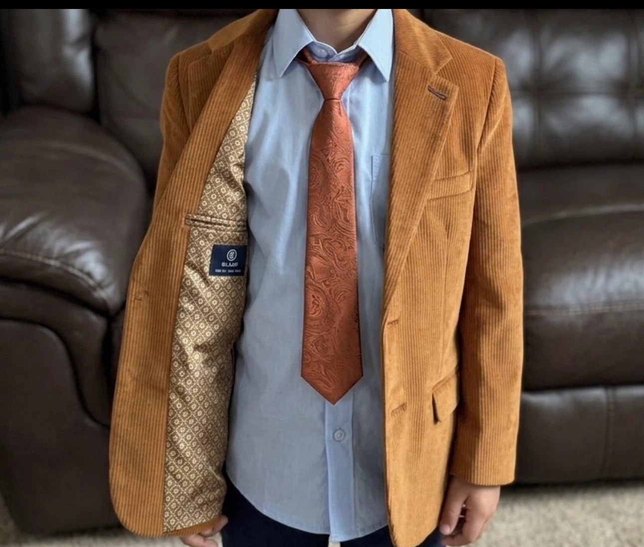 Blazo Corduroy Blazer Jacket - Size 14
