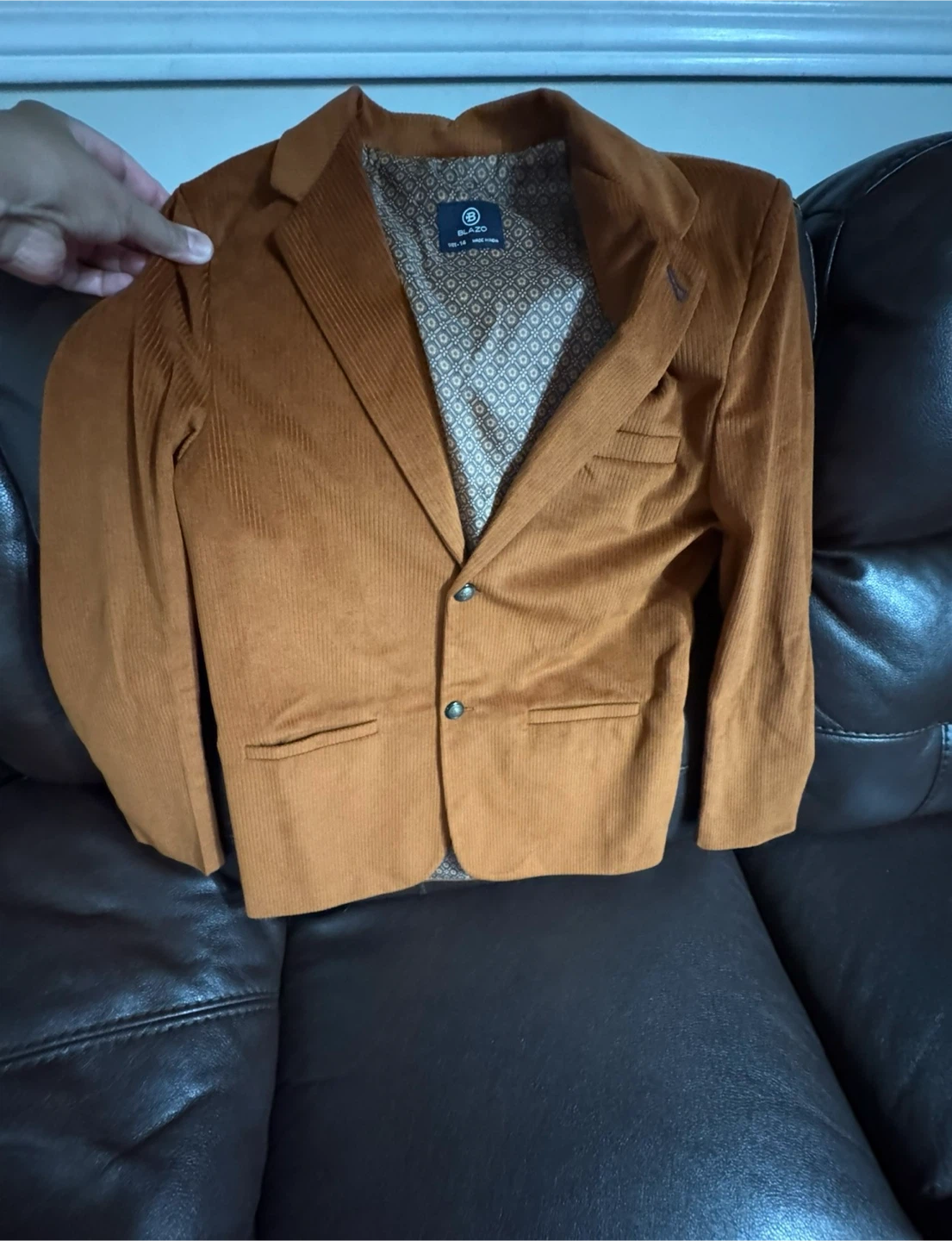 Blazo Corduroy Blazer Jacket - Size 14 - photo 3