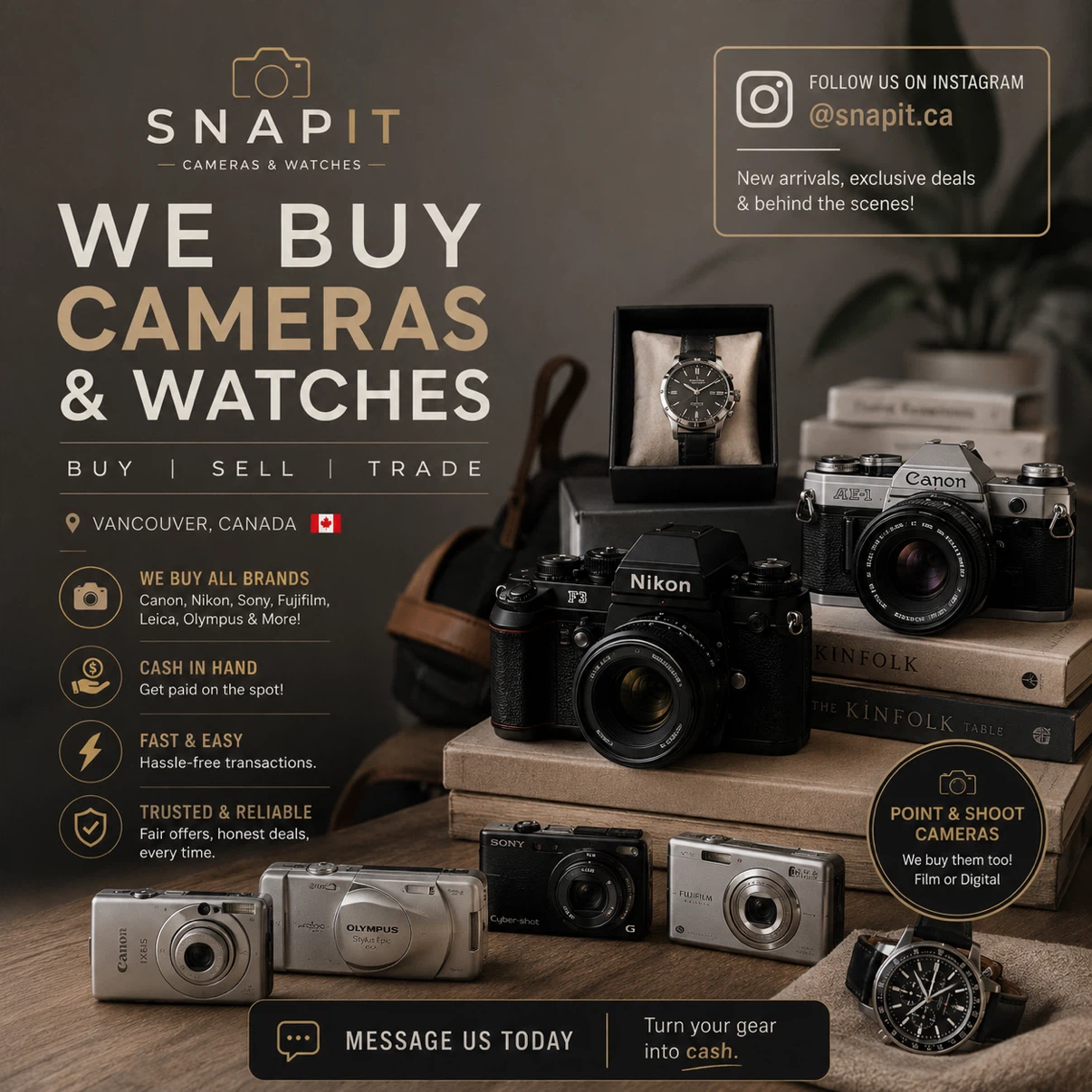WE BUY CAMERAS - Instant Offer!