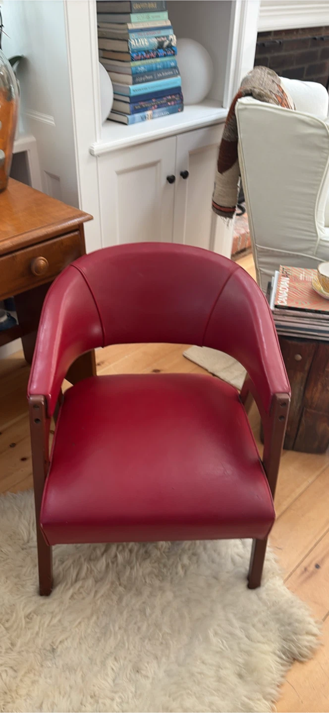 Red Mid-Century Modern Accent Chair - photo 5