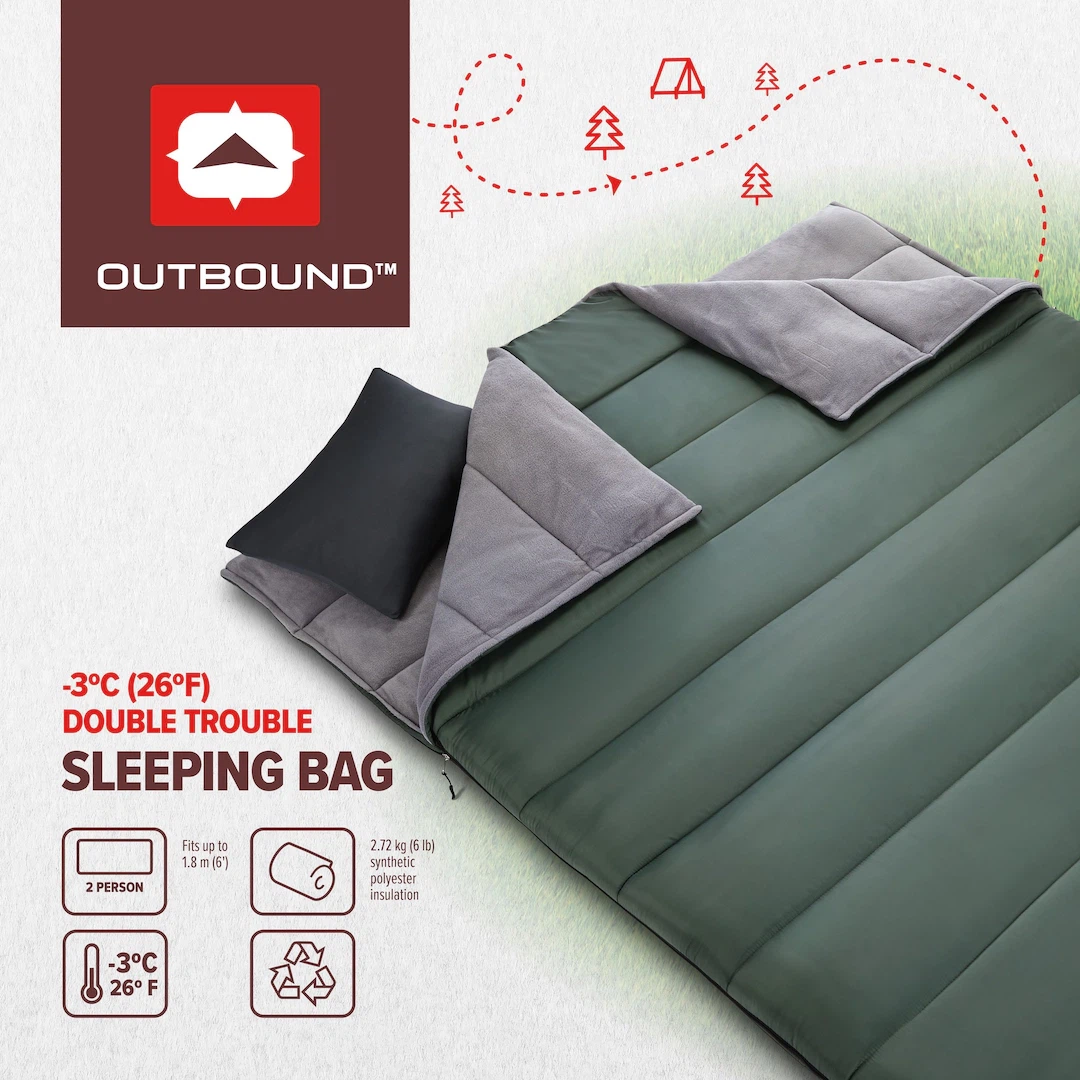 🏕️ Brand NEW Outbound  2-Person Sleeping Bag (-3°C / 26°F) - photo 4