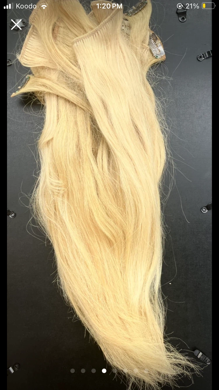Royale Extensions Clip-On Human Hair Extensions - Blonde - photo 3
