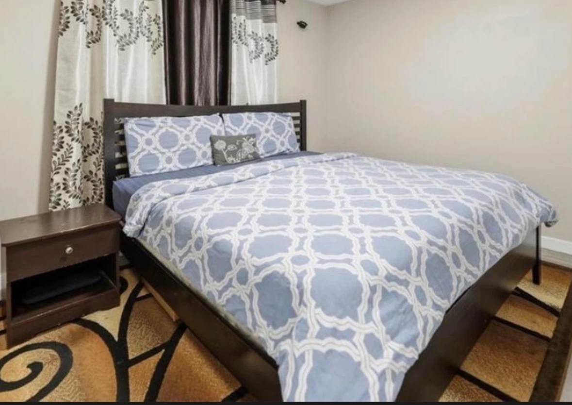 King size bed frame only and night stand