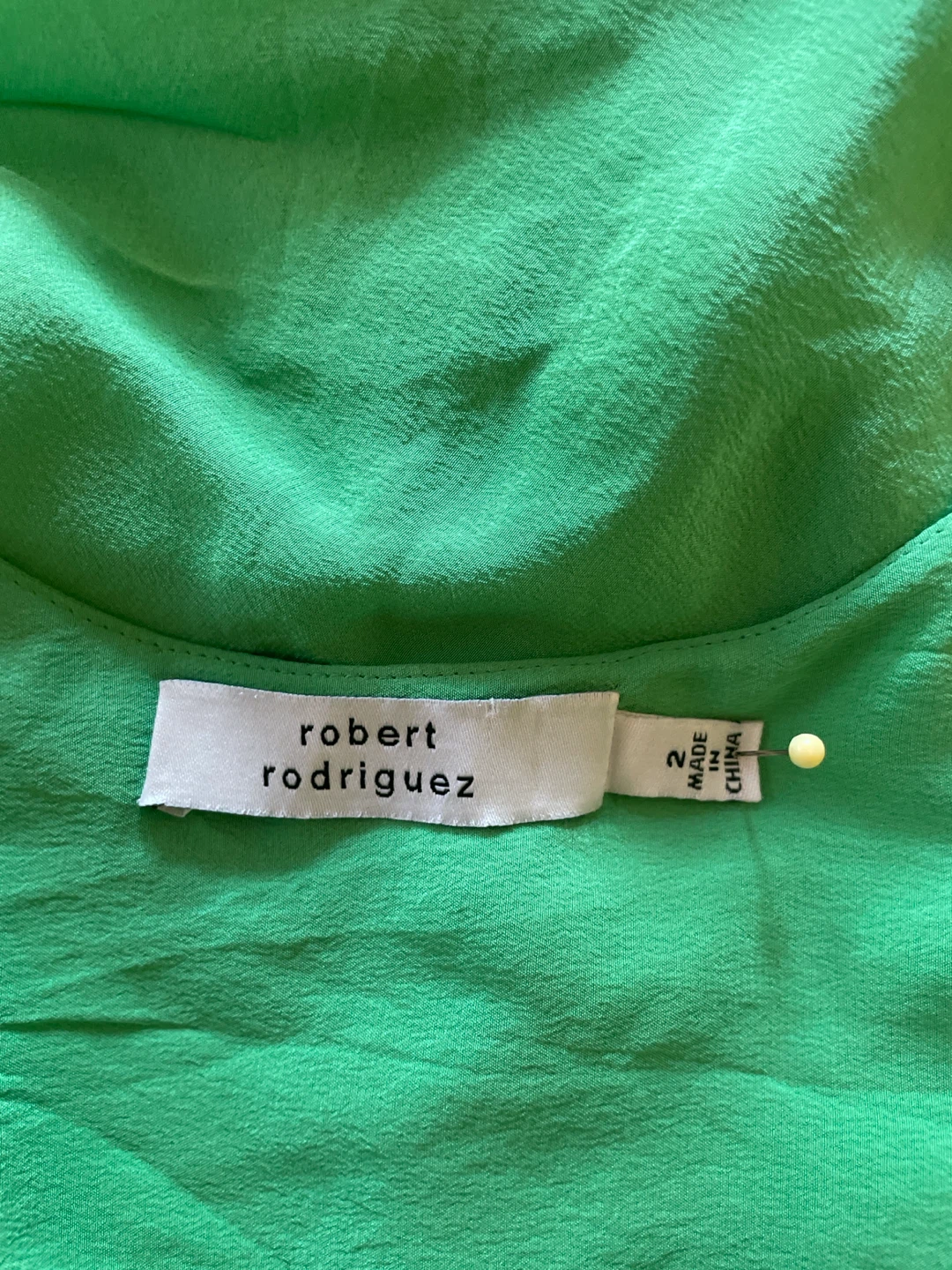 Robert Rodriguez Green & Black Silk Dress Size 2 - photo 3
