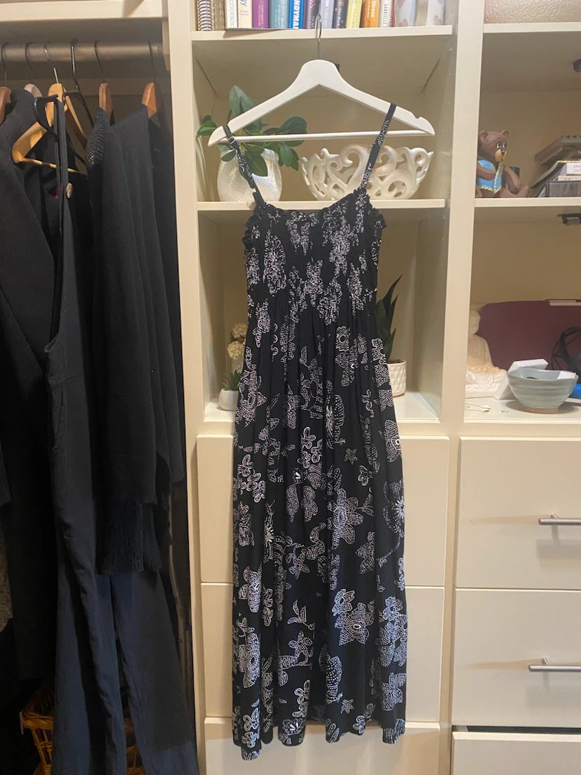 NEW NEVER WORN Black Floral Maxi Dress