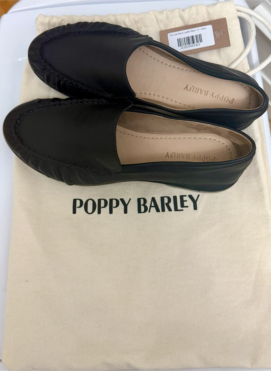 Poppy Barley Laid Back Loafers | Black | Size 10 Wide - photo 3
