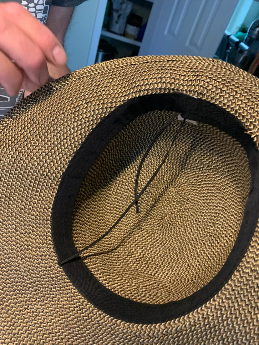 Straw Sun Hat with Black Ribbon - photo 4