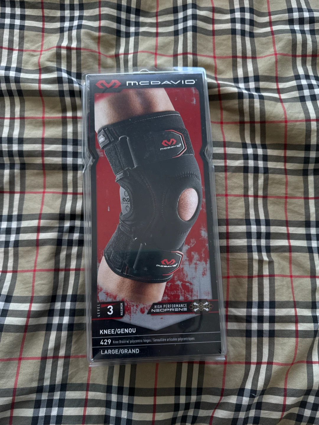 New sealed McDavid 429 Knee Brace w/ Polycentric Hinges - Large