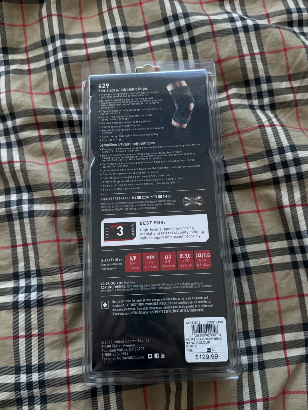 New sealed McDavid 429 Knee Brace w/ Polycentric Hinges - Large - photo 2