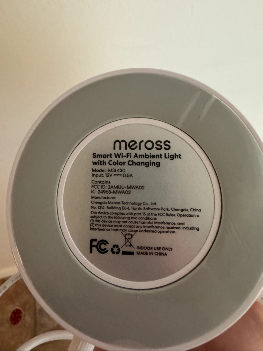 Meross Smart Wi-Fi Ambient Light with Color Changing - photo 2