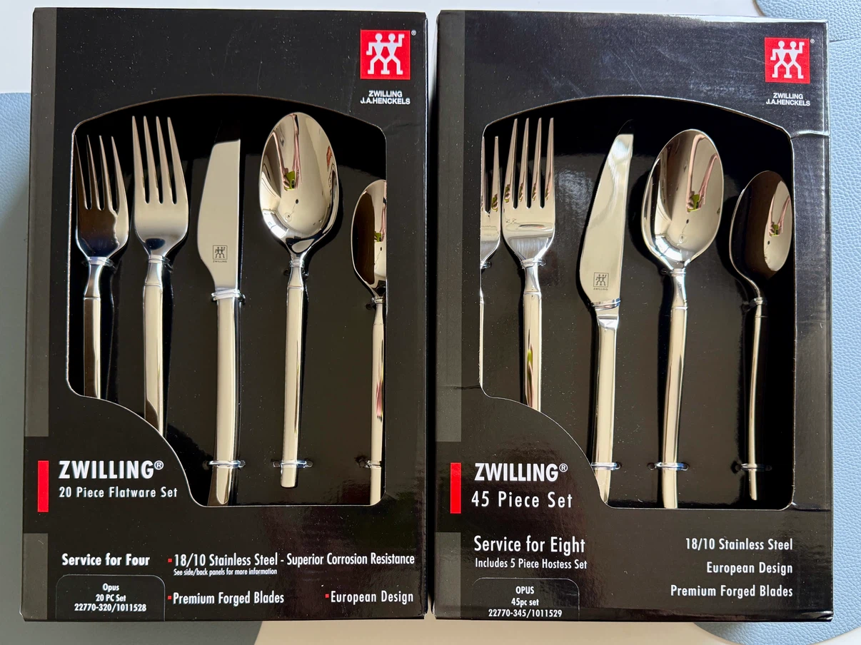 NWT ZWILLING 65-Piece Opus Flatware Set, polished