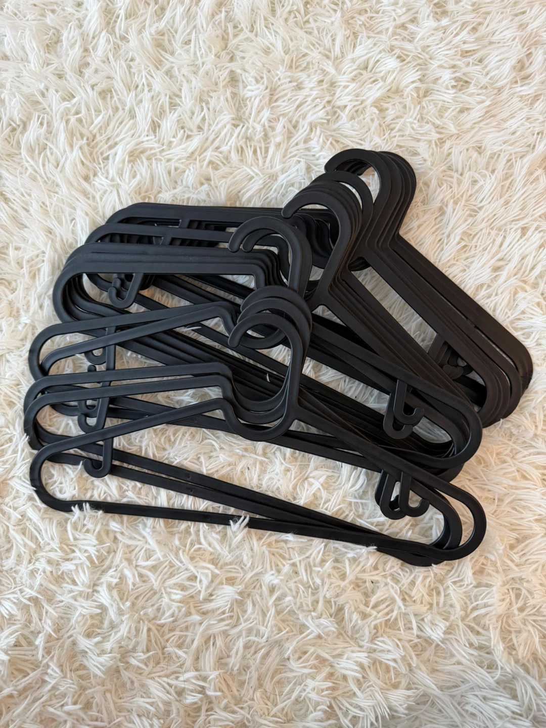 Set of 30 Black Plastic Hangers