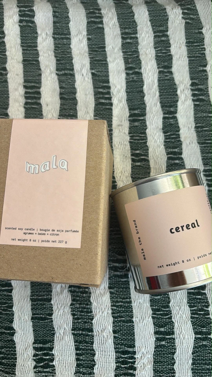 Mala candle, Cereal scent
